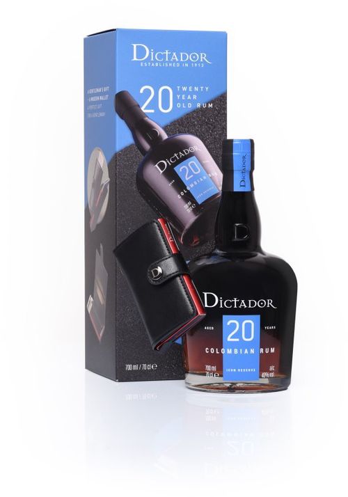 Rum Dictador 20y 0,7l 40% + peněženka