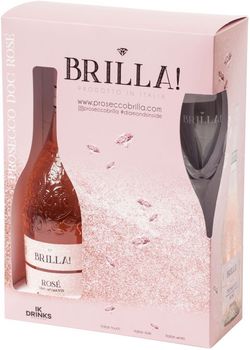 BRILLA! Prosecco Rosé DOC Extra Dry 0,75l 11% + 2x sklo GB